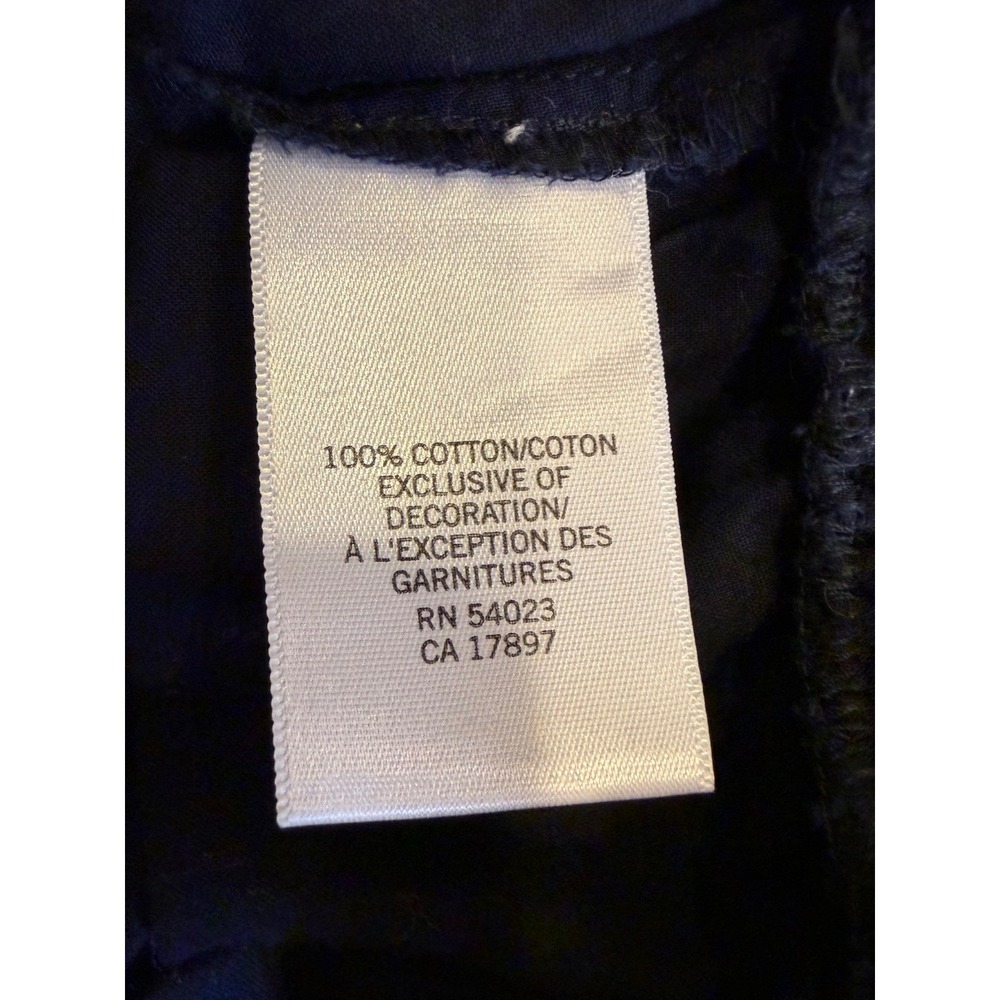 Banana Republic Womens Boho Embroidered Blouse Navy Small Tassel Smocked Top - Picture 5 of 6